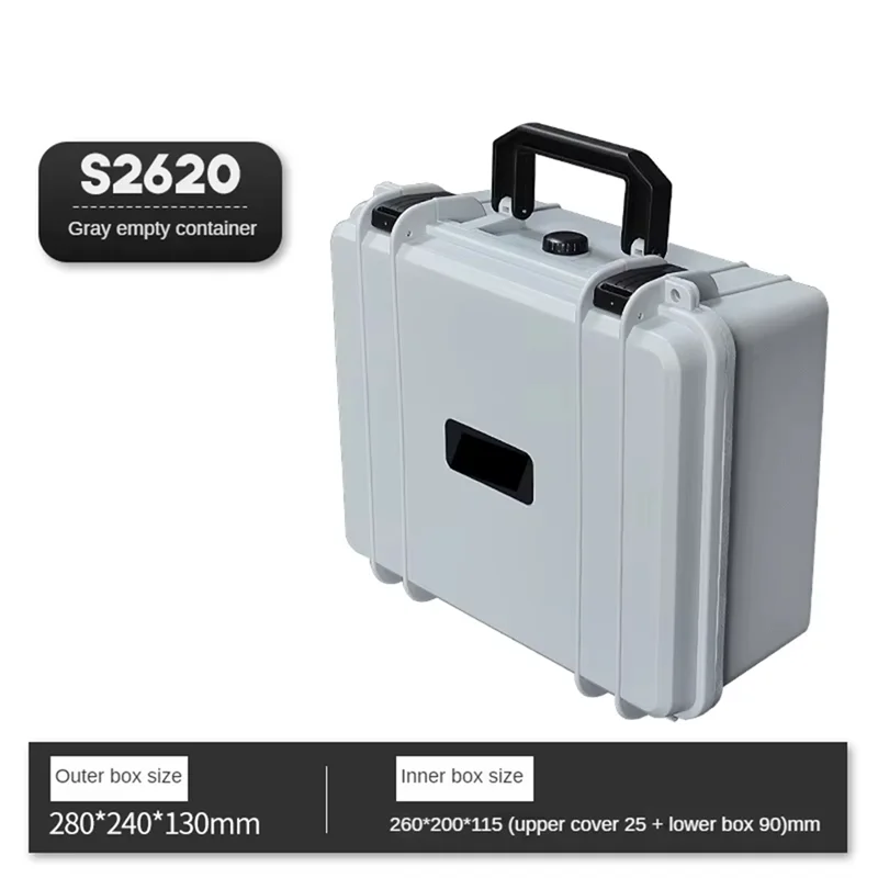 

A02F-Portable Suitcase Thicken Plastic Hard Case Equipment Hardware Toolbox Large-Capacity Instrument Box With Sponge
