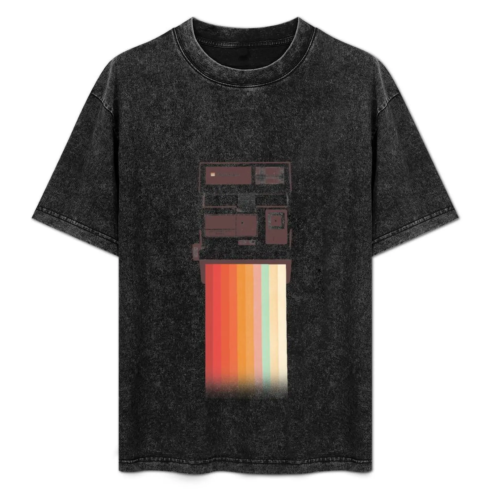 Instant Camera Rainbow T-Shirt Basic Tee Shirt for Everyday Outfit