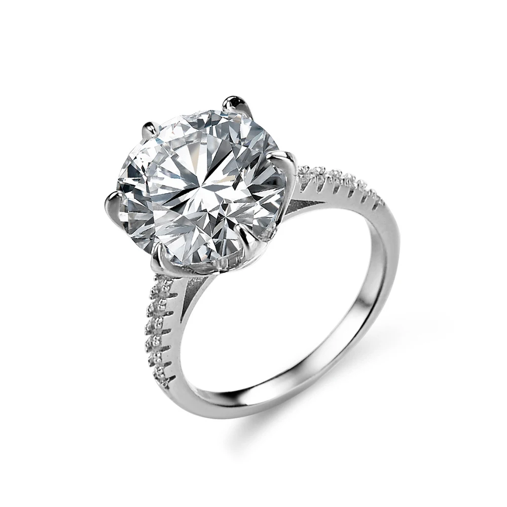Joyce Kelly Ring aus 925er-Sterlingsilber mit 5-Karat-Moissanit-D-Farbe, VVS1, luxuriöser Diamant-Schmuck für Damen, funkelnde Lichter – Detail 10