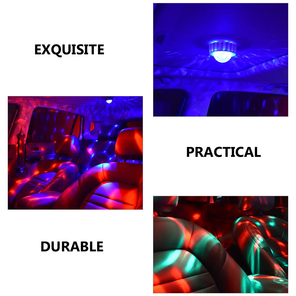 Mini Disco Ball Light For Car Interior Usb Flashing Ambient Atmosphere Decoration Small Led Party Light Magnetic Suction Easy