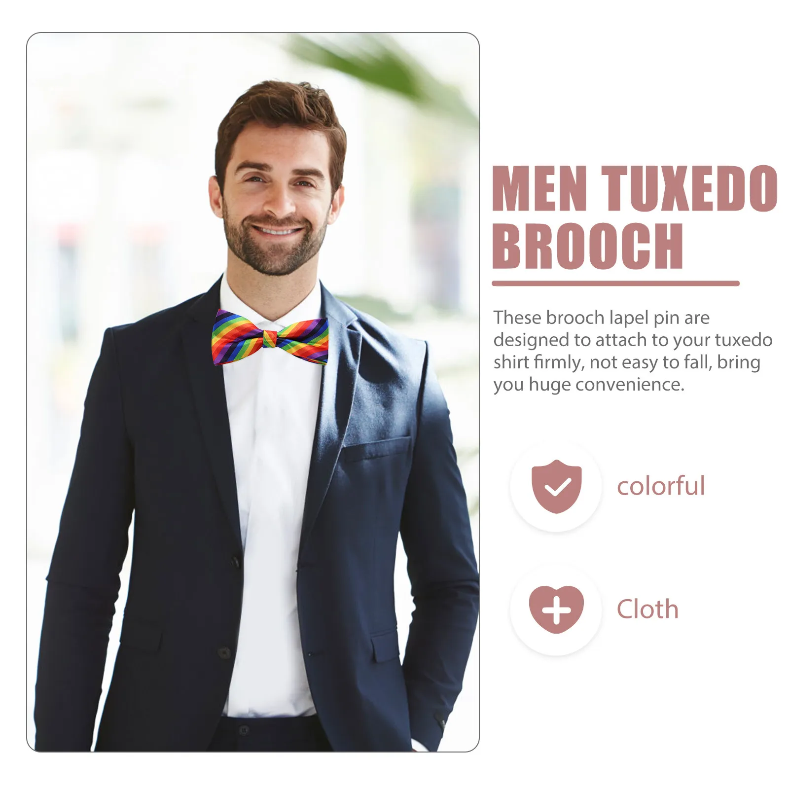 

Галстук-бабочка с радужным декором, аксессуар для вечеринок, унисекс, полиэстер, декоративный аксессуар для косплея, фотосессий, сценических выступлений, праздников