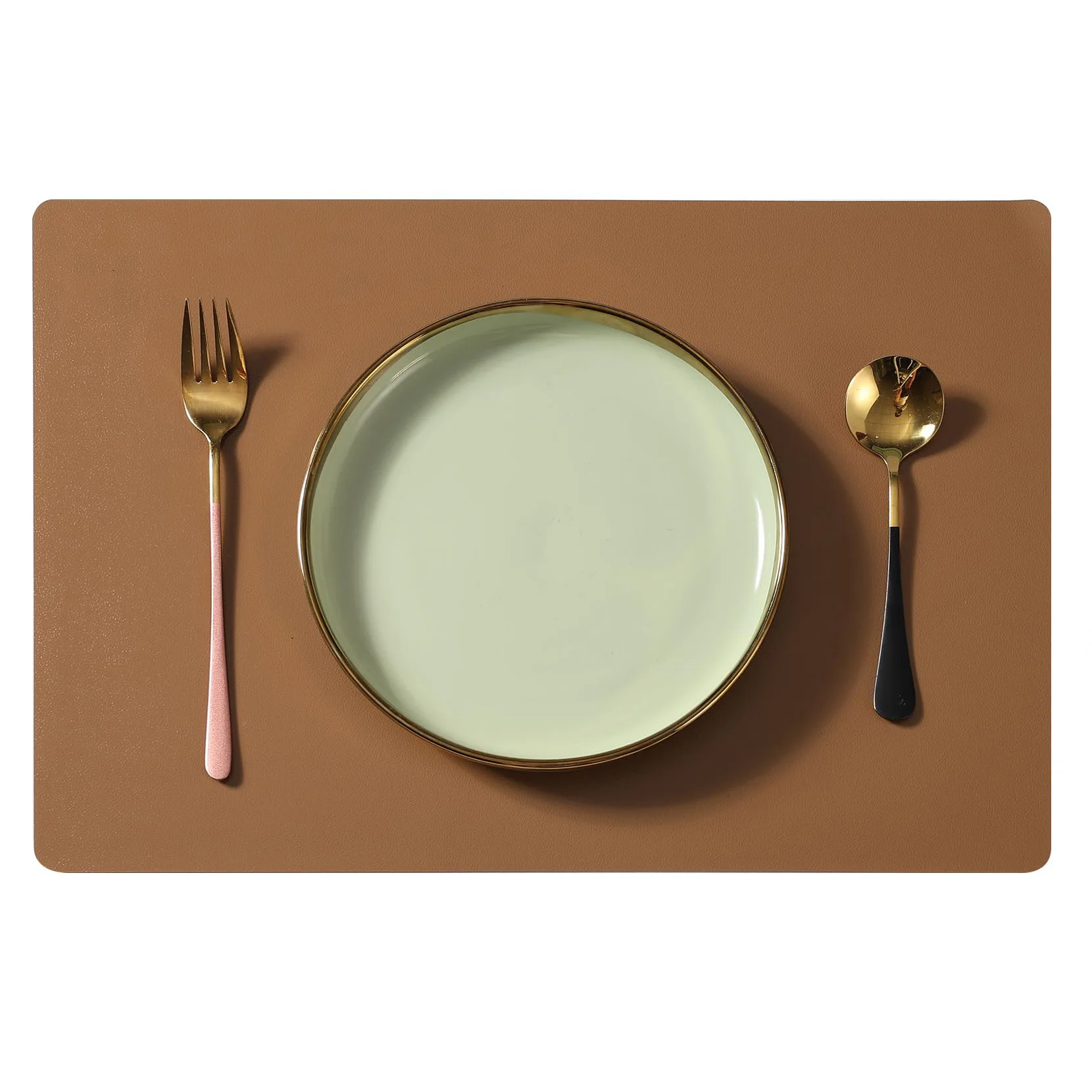 

12x18 Inch Placemats Faux Leather Waterproof Table Mats, Oil-Proof & Heat Resistant, Reversible Wipeable PU Placemats for Table