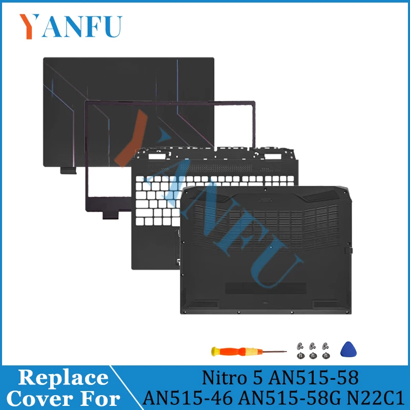 

For Nitro 5 AN515-58 AN515-46 AN515-58G N22C1 New Laptop LCD Back Cover Front Bezel keyboard Palmrest Bottom Case Hinges
