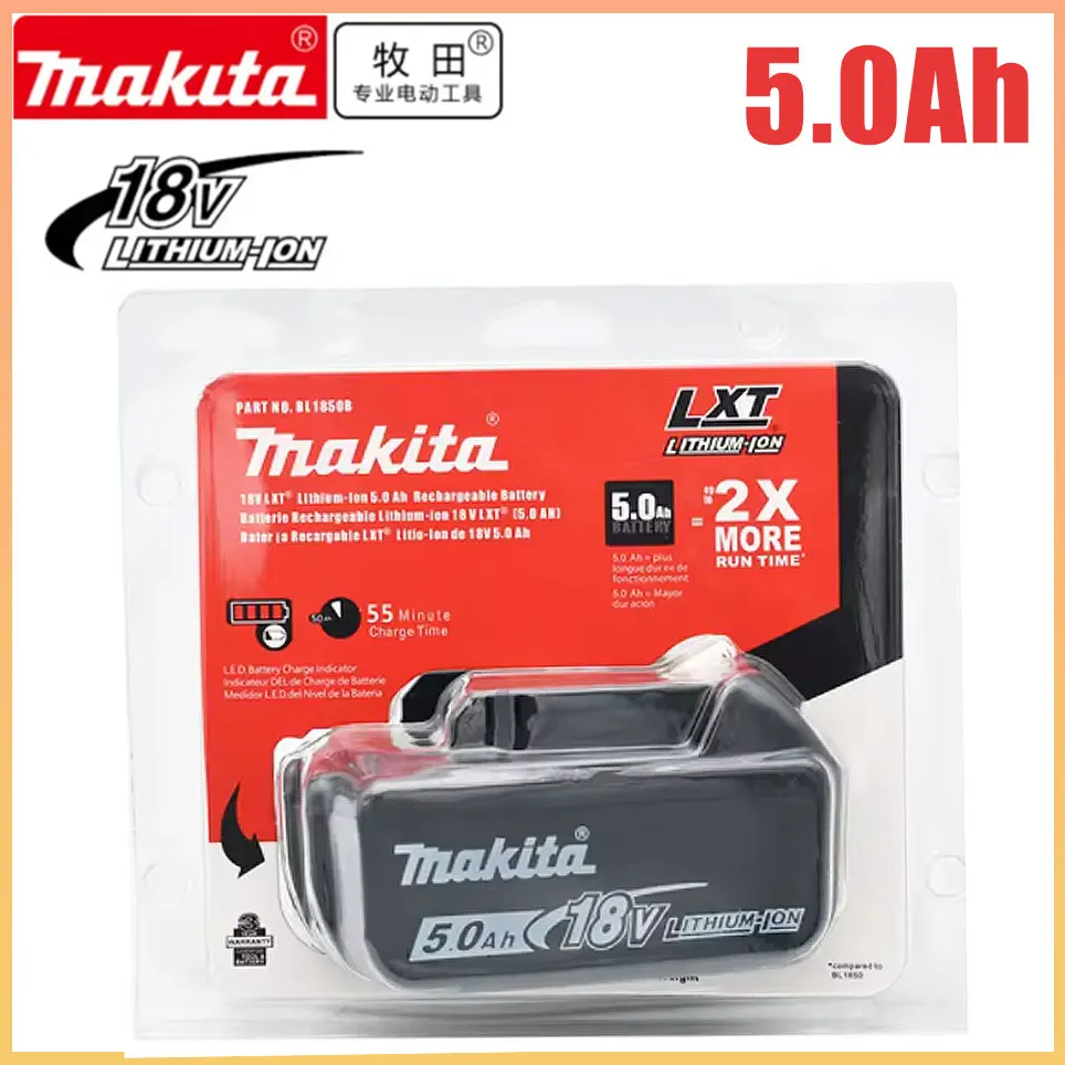 

100% Makita Original 18V 5000mAh Lithium ion Rechargeable Battery 18v drill Replacement Batteries BL1860 BL1830 BL1850 BL1860B