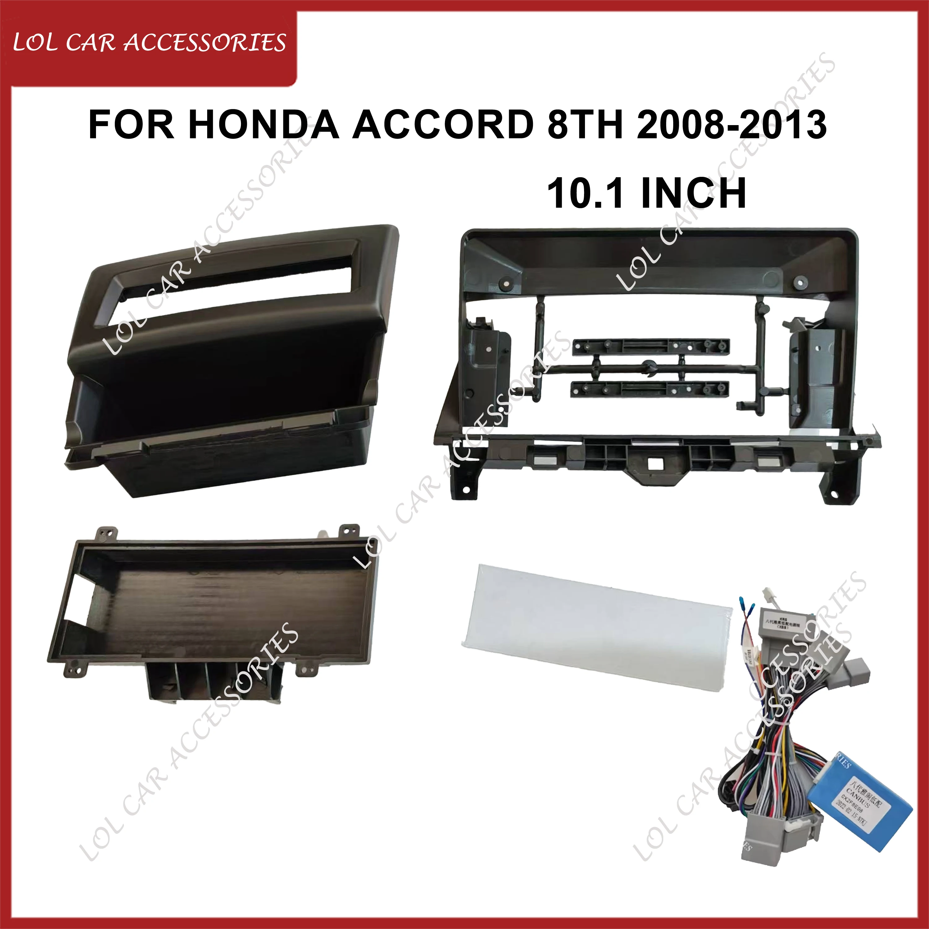 

10.1 Inch For Honda Accord 8th 2008-2013 Car Radio Android GPS MP5 Player Fascia Panel Casing Frame 2 Din Head Unit Dash Cover