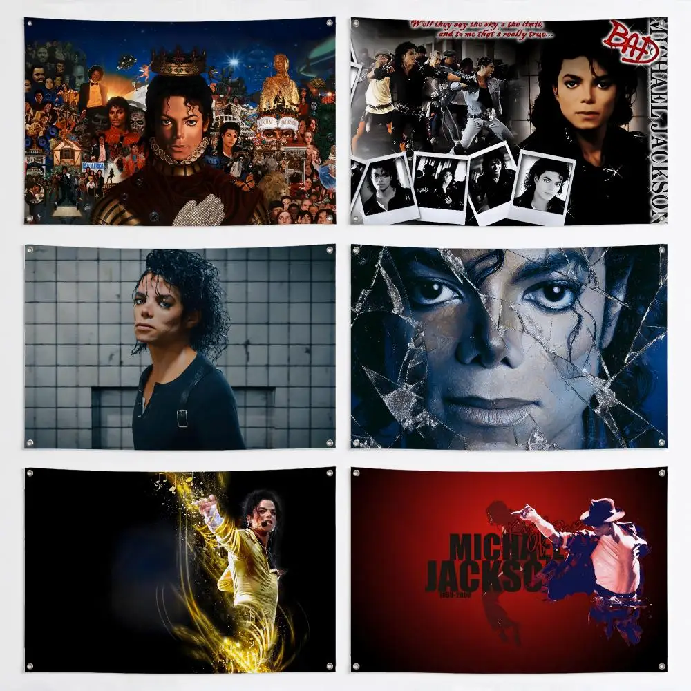 Classic Singer M-Michael Jackson Flags Aesthetic Wall Tapestry Printed Wall Hanging Living Room Party Outdoor Decor