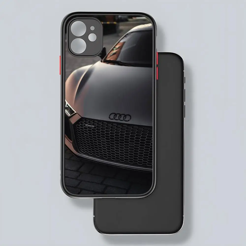 rastar-Luxury Sport Car A-Audi RS Phone Case Matte Transparent Back For IPhone 16 15 14 13 12 11 Pro Max X XR XS Plus Cover