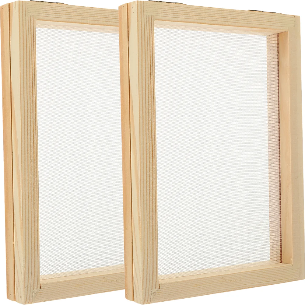 

Screen and Deckle Wood Picture Frame Material Package Handmade Paper Deckles Press