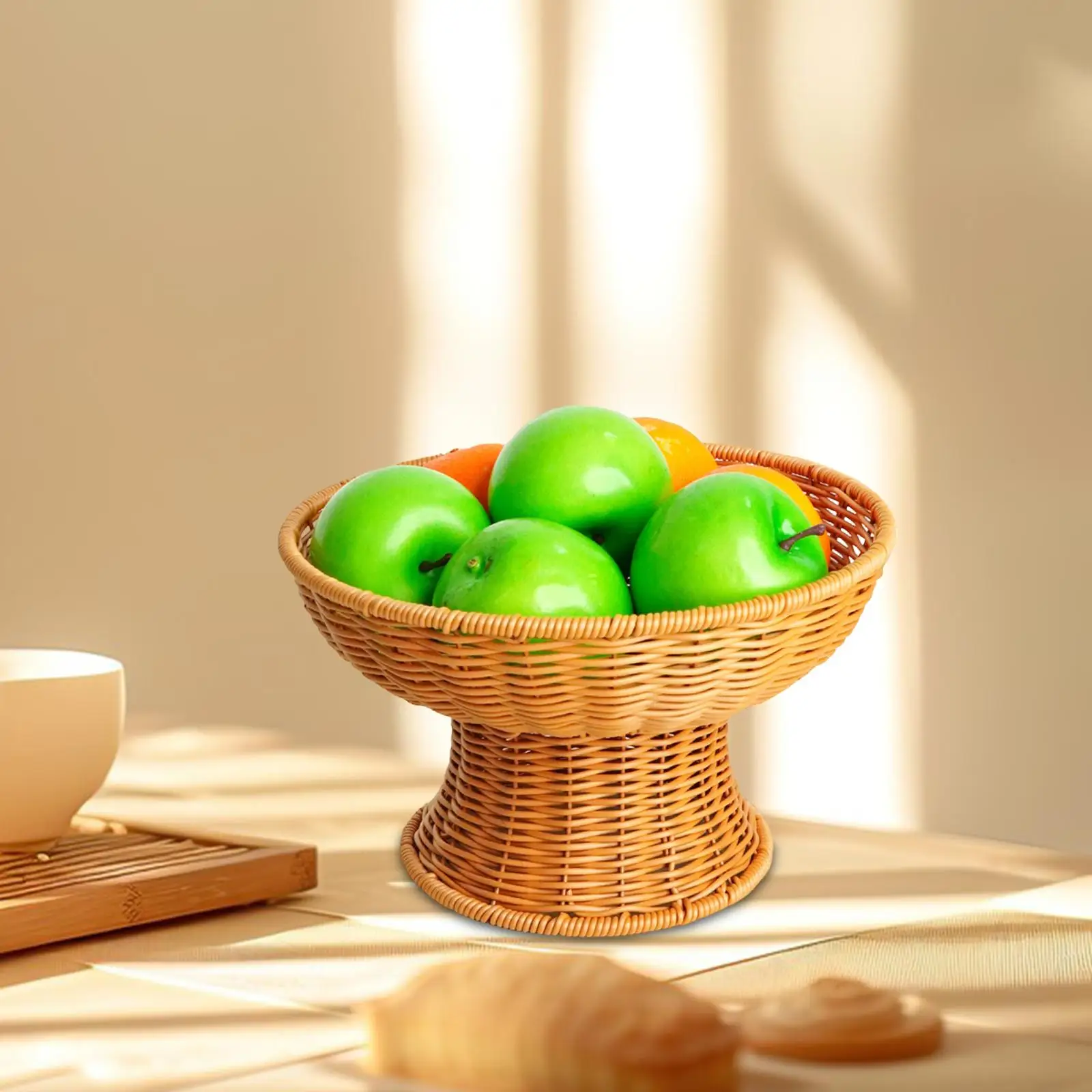 

Декоративная корзина для фруктов, многофункциональный плетеный поднос, органайзер для еды на кухонную столешницу и стол