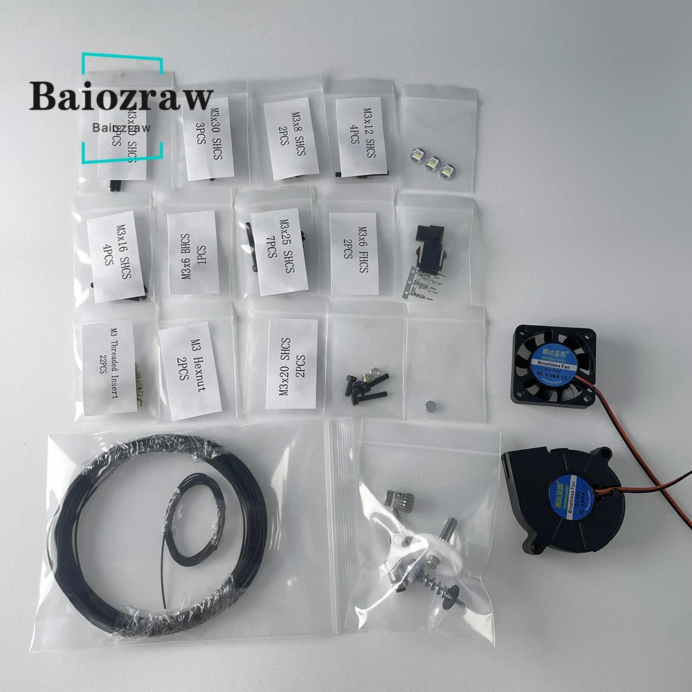 Baiozraw-extrusora StealthBurner, tornillo de sujeción, neoixel RGBW, Mini botón, Kit de Cables PCB para impresora 3D Voron 2,4 Trident, novedad