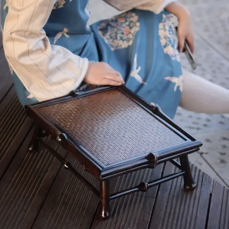 Qiongzhu Mini Tea Set Display Table Household Retro Dry Tea Tray Japanese Tatami Bay Window Tea Table