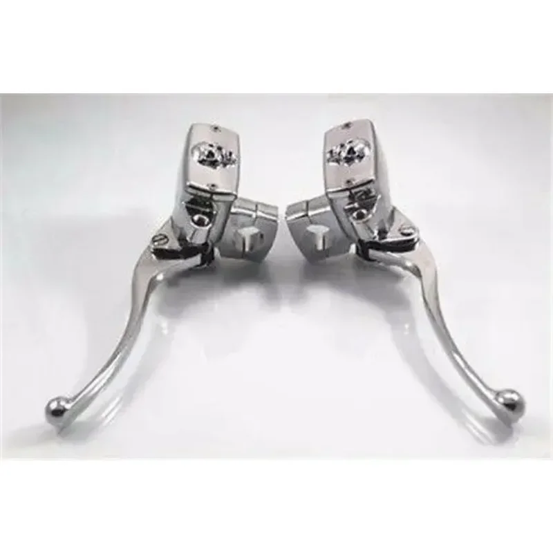 

Motorcycle Chrome Skull 7/8" Handlebar Reservoir Brake Clutch Lever Street Bike Vintage CB