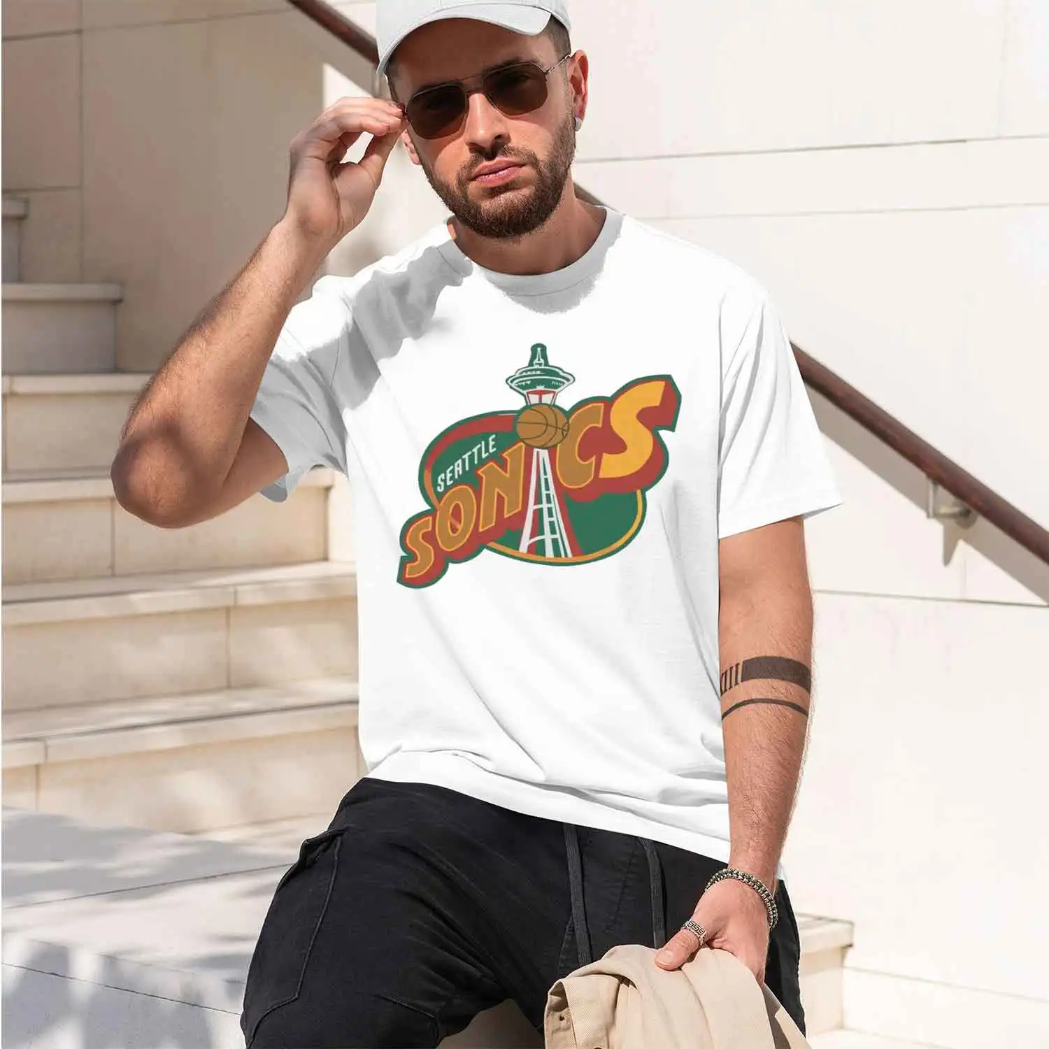 Vintage Seattle ers T Shirt CP1627 long sves vintage Washed Unisex Casual Slightly For Everyday Wear streetwear 2026 New Model M