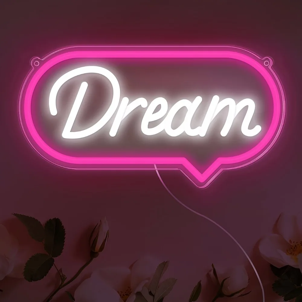 

Неоновая вывеска в стиле фэнтези - розовый светодиодный настенный светильник, неоновая светодиодная вывеска, подходящая для клуба, спальни, свадьбы, вечеринки - настенное украшение