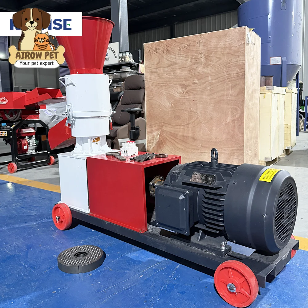 AIROW Roller Drive Poultry Feed Pellet Machine for Farm Use with Stable Output and Easy Maintenance