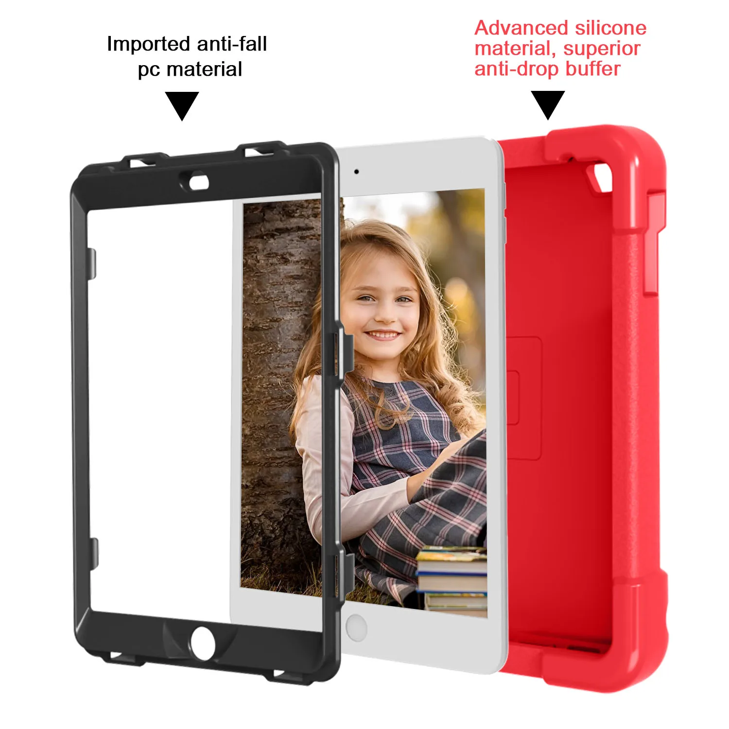 Case For iPad Mini 1 2 3 7.9 inch 360° Rotation Stand Cover Model A1432 A1454 A1455 A1489 A1490 A1491 A1599 A1600 A1601 EVA PC