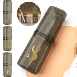 Travel Toothbrush Cup Portable Mouthwash Box Detachable Organizer Case Toothpaste Comb Shaver Travel Accessories Letter Pattern
