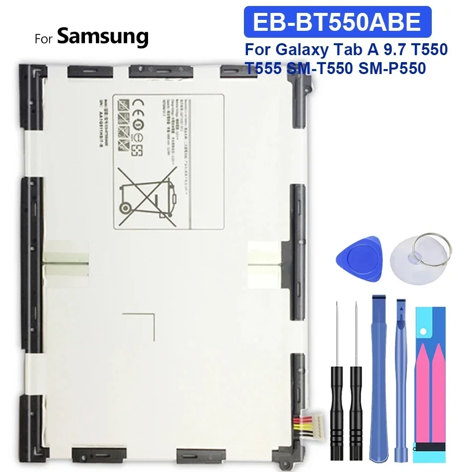 EB-BT550ABE 6000mAh Replacement Battery For Samsung Galaxy Tab A 9.7 T550 T555 SM-T550 SM-P550 SM-P351 High Quality Batteries