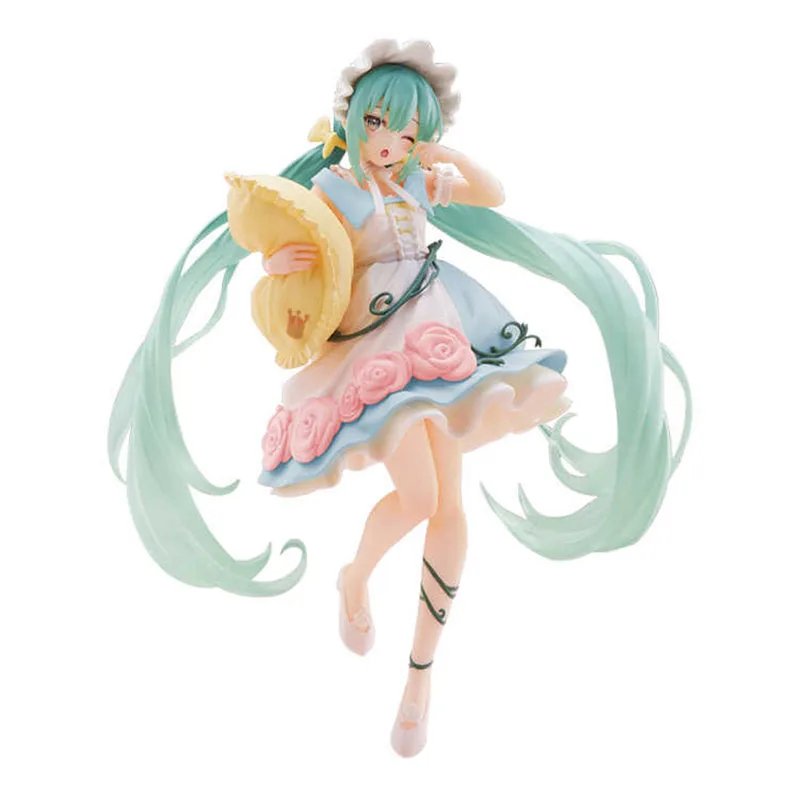 18cm-genuine-taito-fairy-tale-wonderland-series-hatsune-miku-sleeping-beauty-anime-action-figure-model-toys-gift-for-birthday