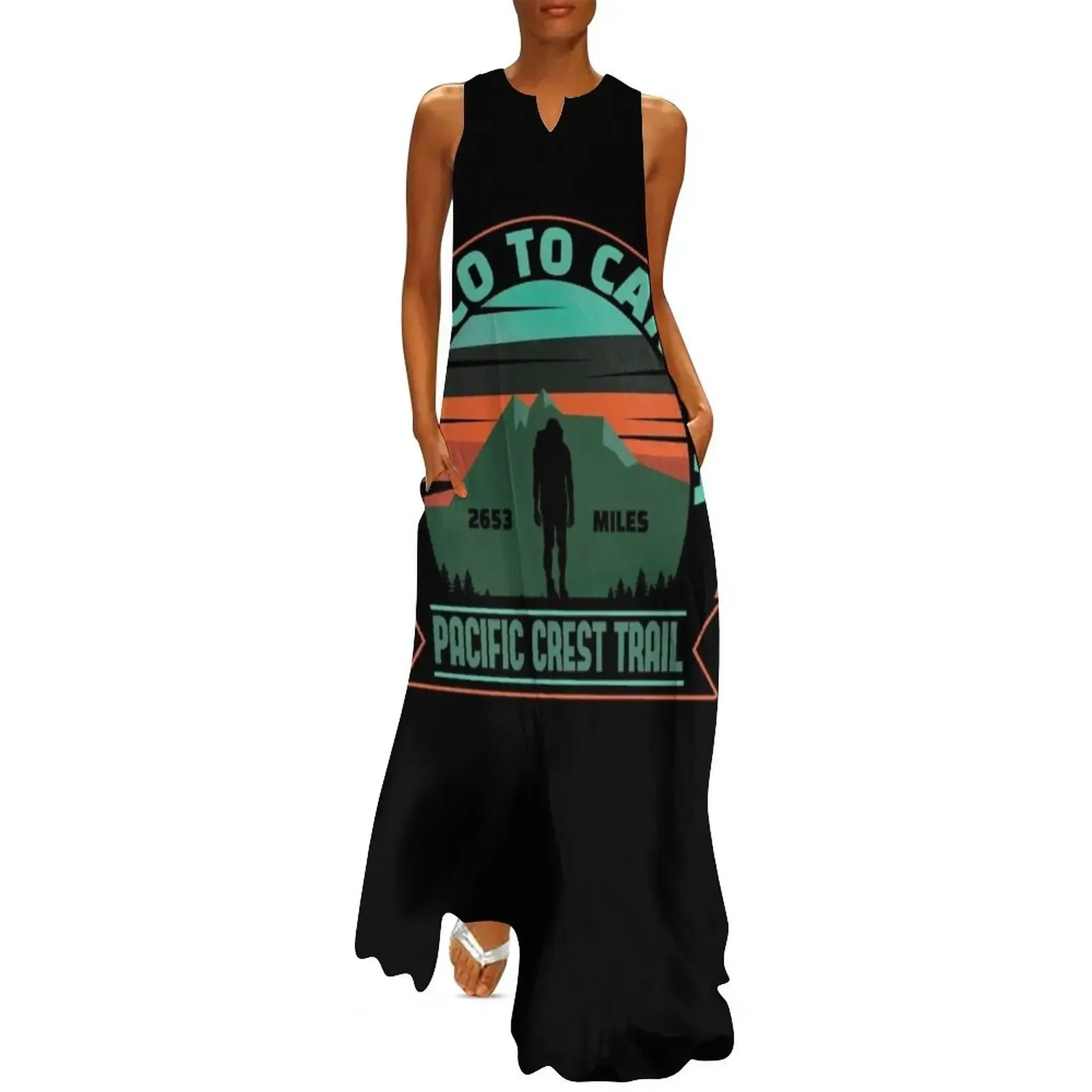 

Pacific crest trail (PCT) design. Mexico to Canada. Long Dress women's summer jumpsuit party dress women elegant luxury Dress