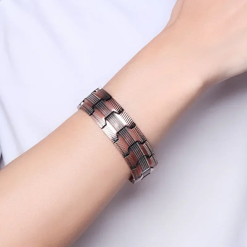 3X Magnetic 99.9% Pure Copper Bracelet for Men Therapy Bracelets with Ultra Strength Magnets Wristband Drop Shipping
