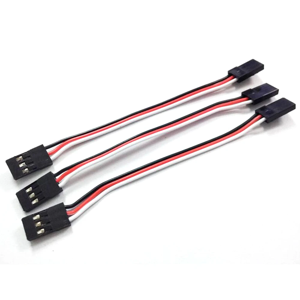 Rctosky 10pcs 100mm 150MM 200MM 300MM 500MM Servo Extension Cord Male to Male for JR Plug Servo Extension Lead Wire Cable 10cm