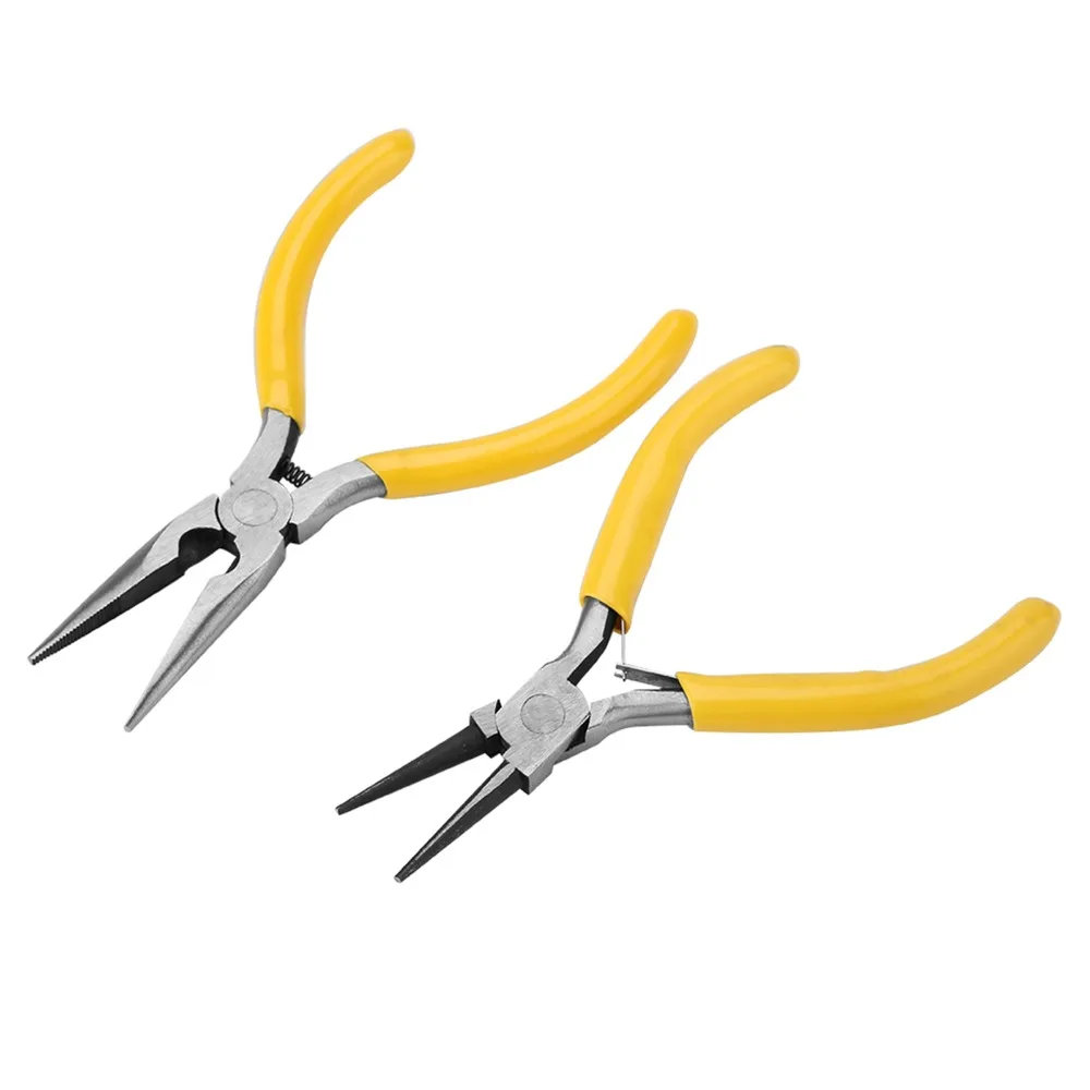 6pcs Round Nose Pliers Jewelry Pliers Bent Nose Pliers Needle Nose Pliers Beading Making Tools Diagonal Side Pliers