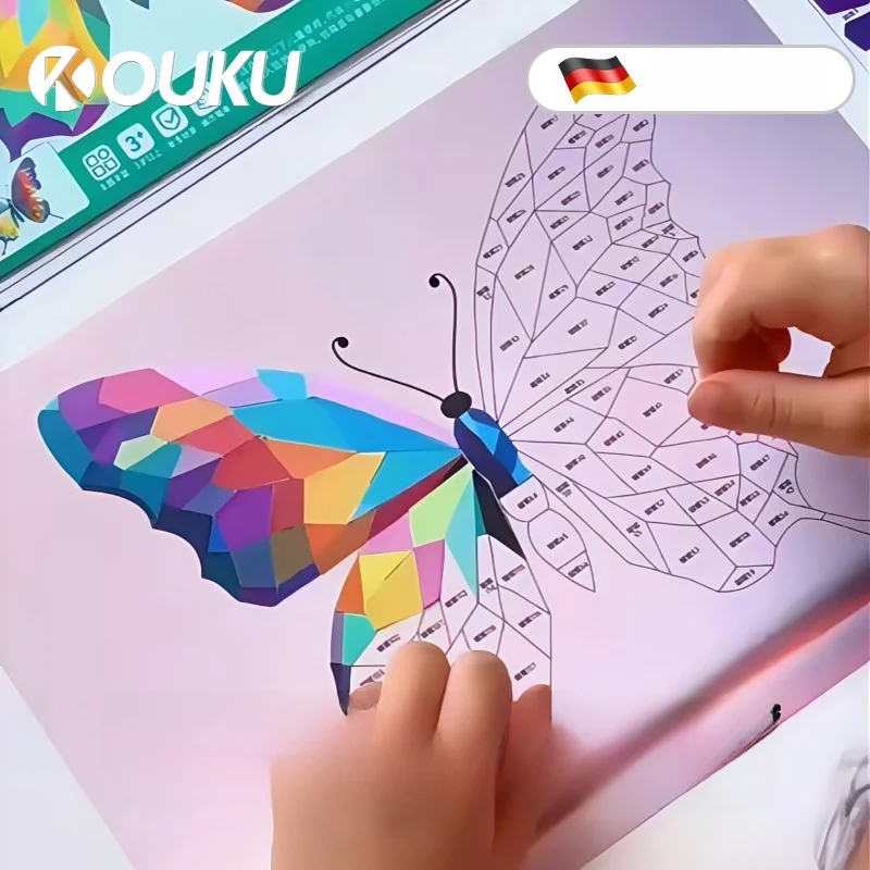 3D Geometric Mosaic Toy Stickers DIY Fun Early Education Enlightenment Concentration Exercise Children's Puzzle Board Game