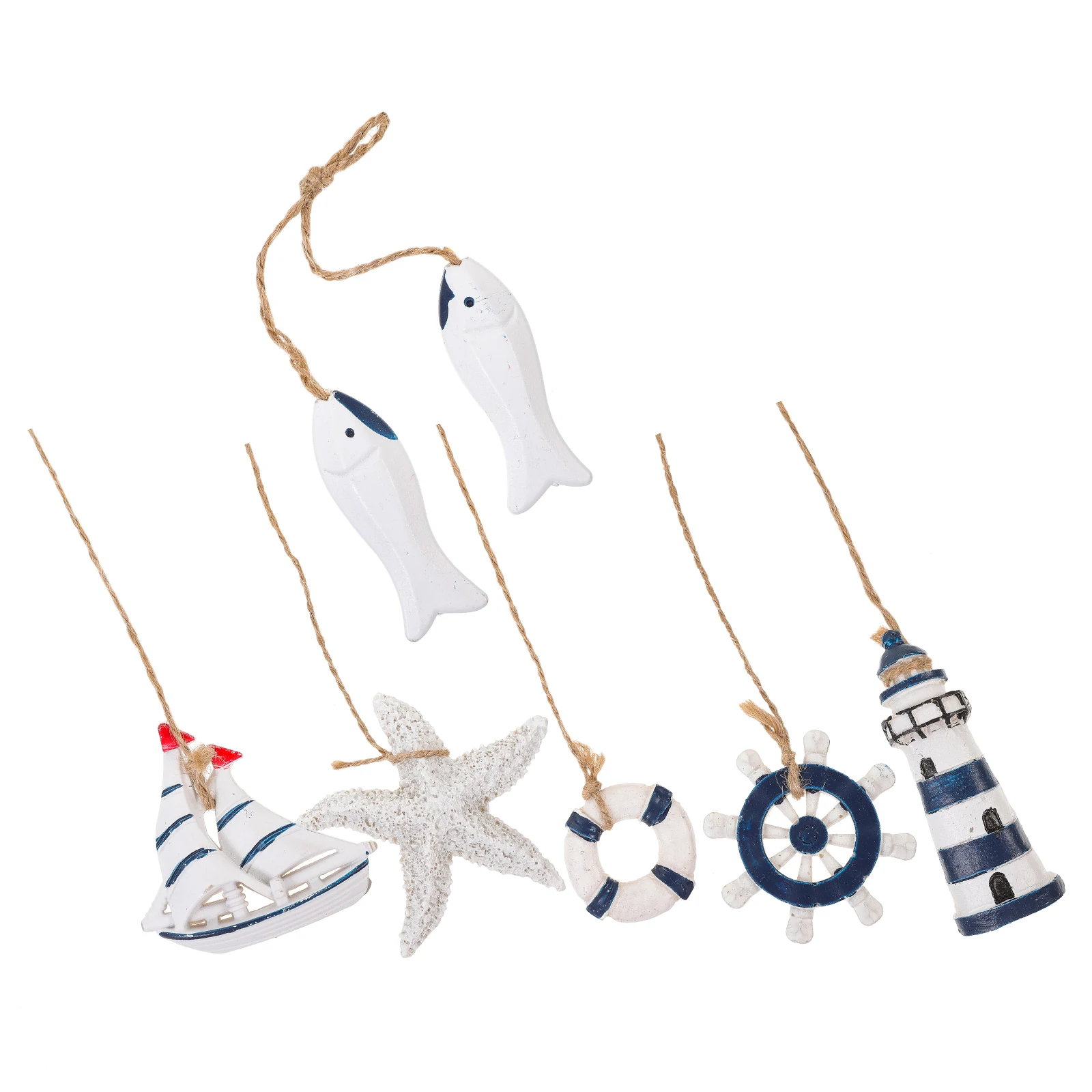 

6Pcs Colorful Mediterranean Wall Pendants Handmade Resin Hanging Ornaments for Window Garden Courtyard Decoration