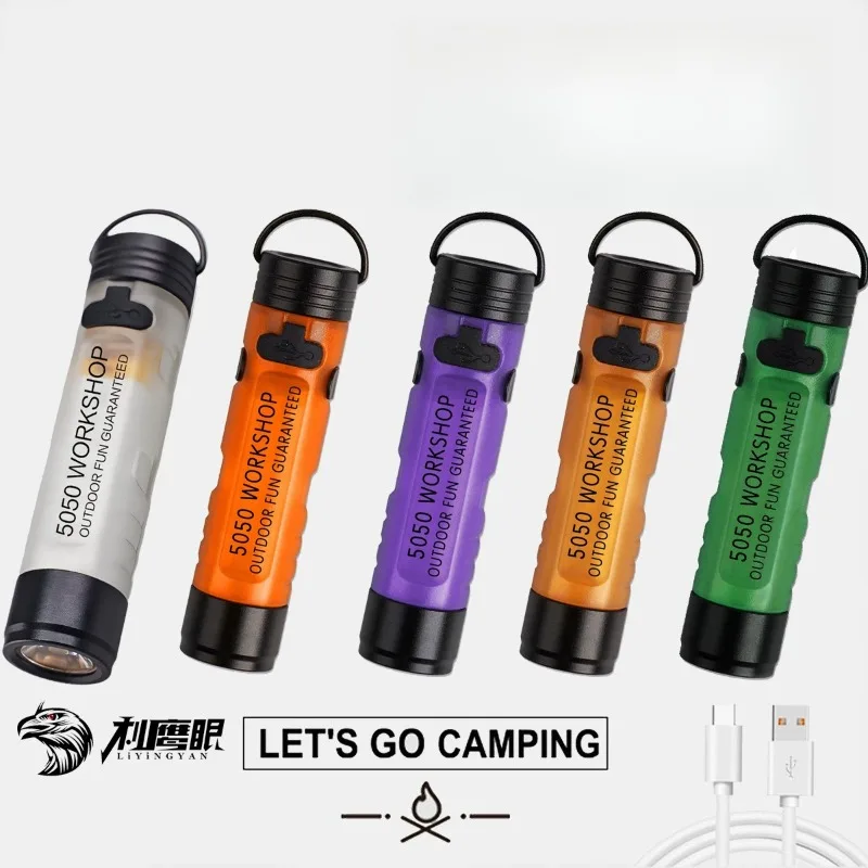 Gopeak Pocket Mini Flashlight Outdoor Key Clip Cap Ambient Led Long Endurance Disaster Relief Emergency Small Light