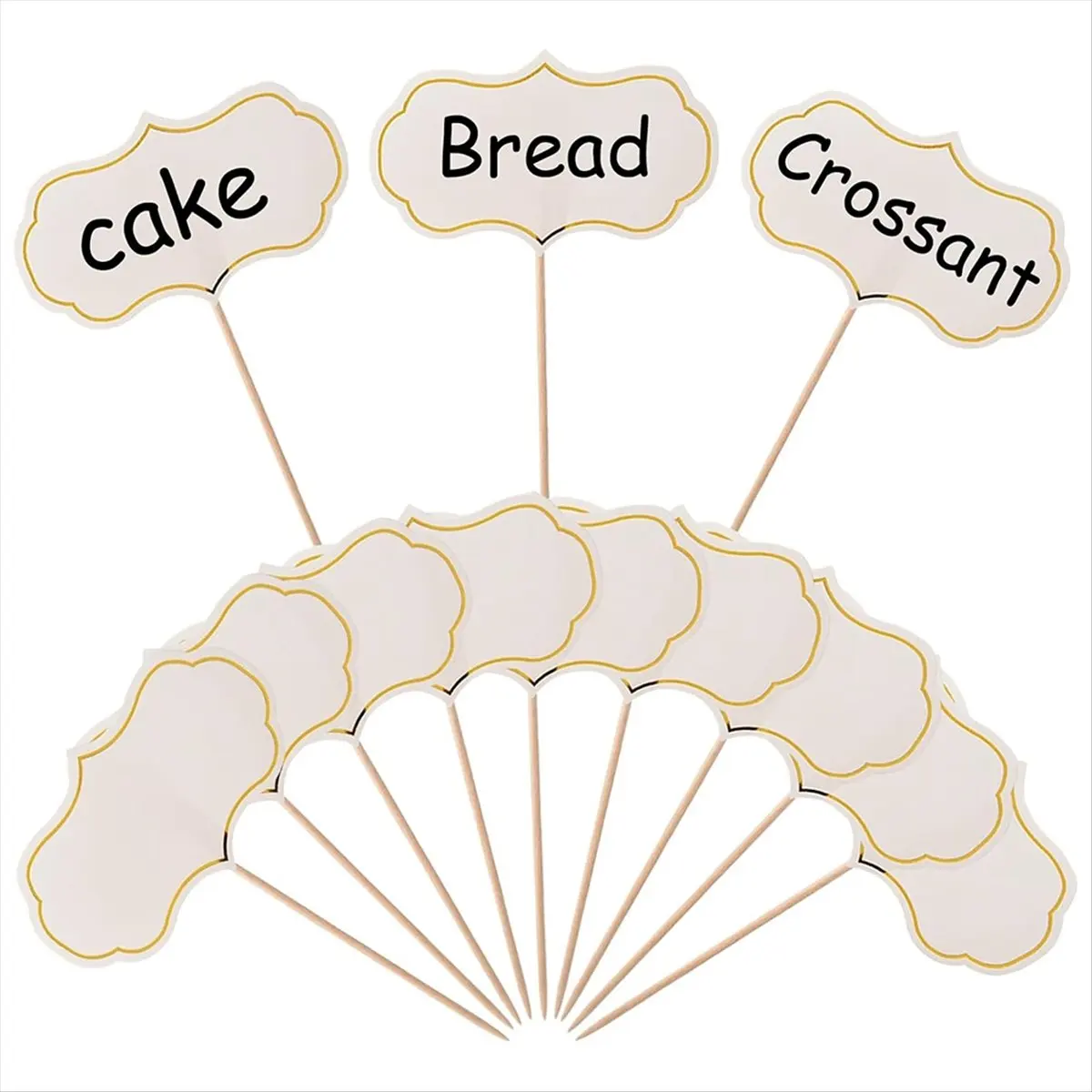 (PQWN) 50PCS Chalkboard Cupcake Toppers Picks Charcuterie Board Buffet Labels Food Tag Blank Toothpick Flag Appetizer Signs B
