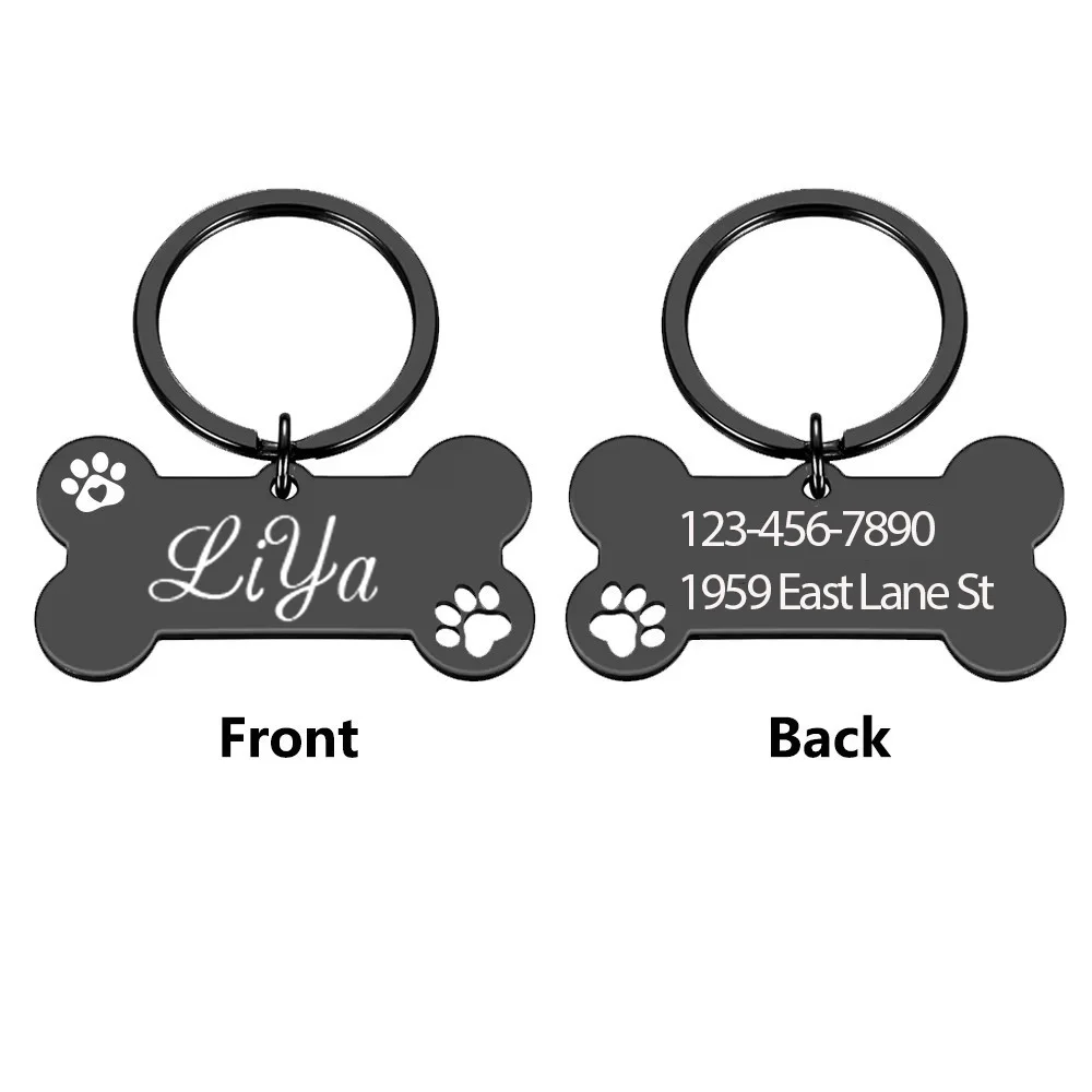 

1 pc nice Stanzie JF font Laser Engraving Dog Tag Personalized Dog Tags Customized Dog Collar With Name For Pets