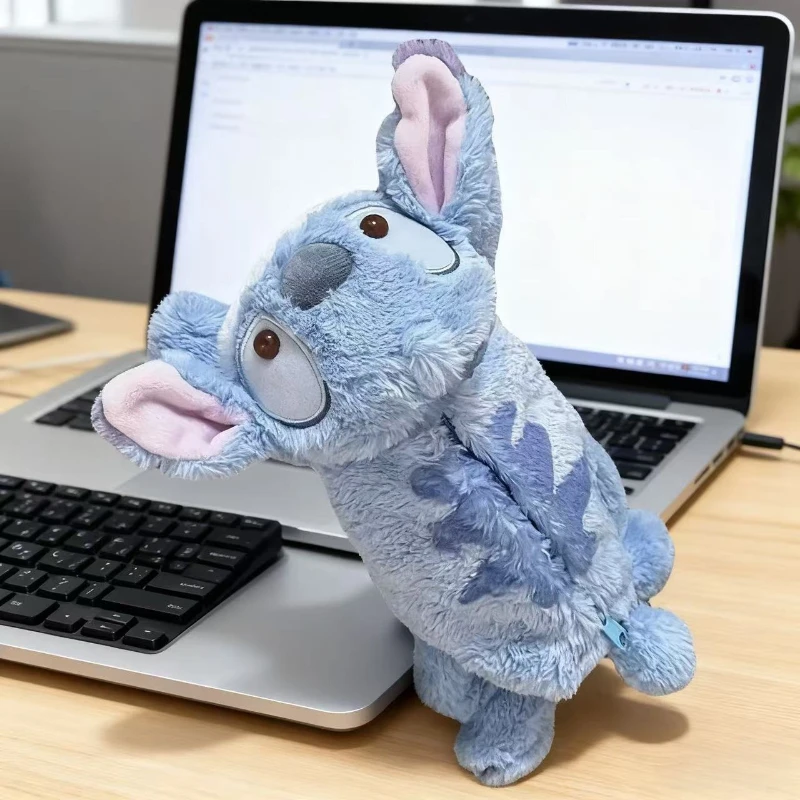 Estuche de lápices bonito de felpa Stitch, bolsa de bolígrafos Kawaii de Anime de Disney, caja de papelería para el hogar y la escuela para niños, bolsas de felpa de Lilo y Stitch, juguete de regalo para niños