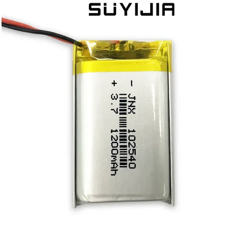 Lipo 3.7V 1200mAh 102540 Rechargeable Lithium Polymer Battery Applicable To Bluetooth MP4 MP3 VR Glasses Desk Lamp Power Tools