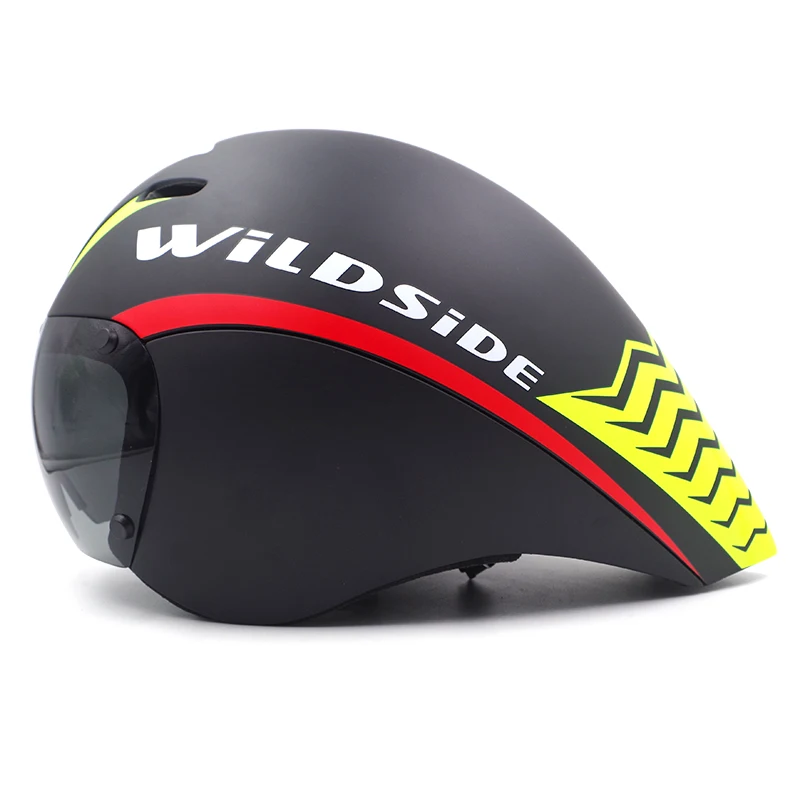 Wildside Cycling Helmet Triathlon Time Trial Bike Helmet  TT Road Bicycle Helmet  Racing Magnetic Cycling Helmet Goggles Helmet