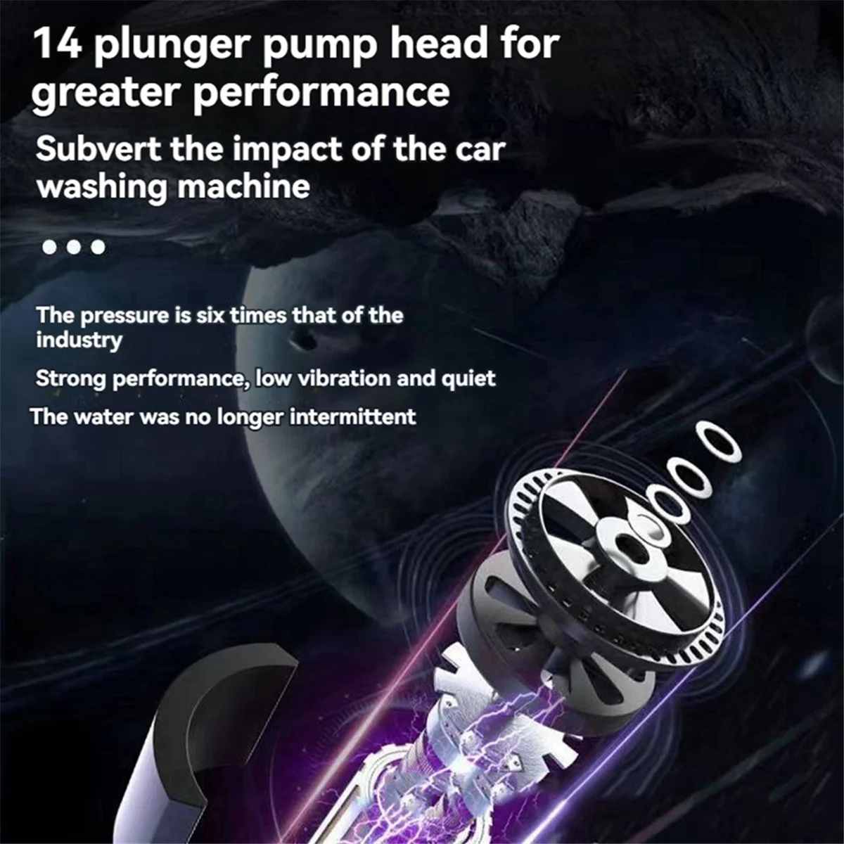 T88C High Pressure Pump Car Wash Plunger Pump Car Washing Motor Atomizing Cleaner Pump 21V Electric Car Washer