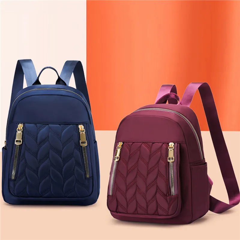 New Fashion Women Backpack Urban Simple Casual Backpack Trend Travel Solid Color Bag Waterproof Lightweight Ladies Bag