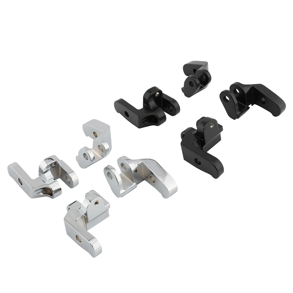 Chrome/Black Motorcycle Front Driver Floorboard Relocation Brackets For Harley Davidson Touring Road Glide FLHTK