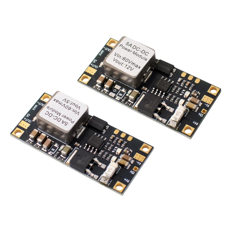 5V 12V DC-DC voltage-regulating and voltage-reducing mini low-distortion power module with 5A current capacity