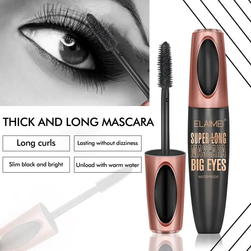 Waterproof 4D Makeup Eyelash Mascara Eyelash Makeup Silk Fiber Lash Extension Long Mascara