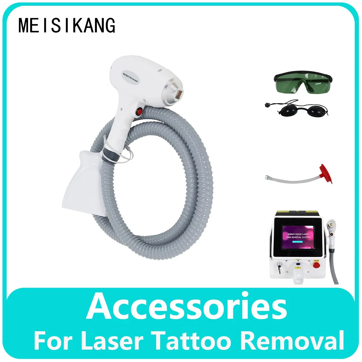 

One set of accessories For Laser Tattoo 808nm Diode Laser Hair Removal System Whole Body Hair Removal Beauty Machine Accessories