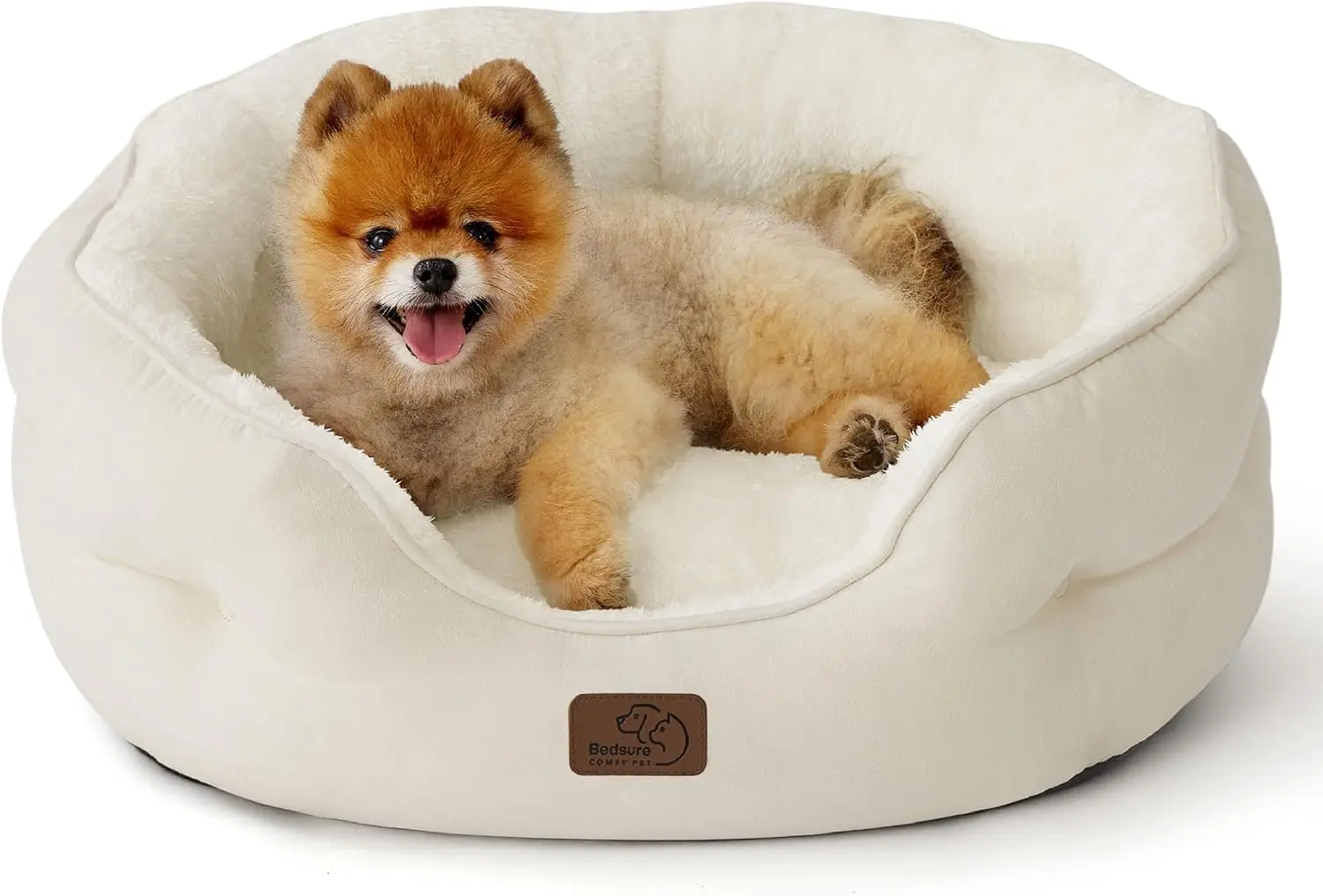 

Dog Beds For Small Dogs - Round Cat Beds For Indoor Cats, Washable Pet Bed For Puppy And Kitten With Slip-Resistant Bottom, 25