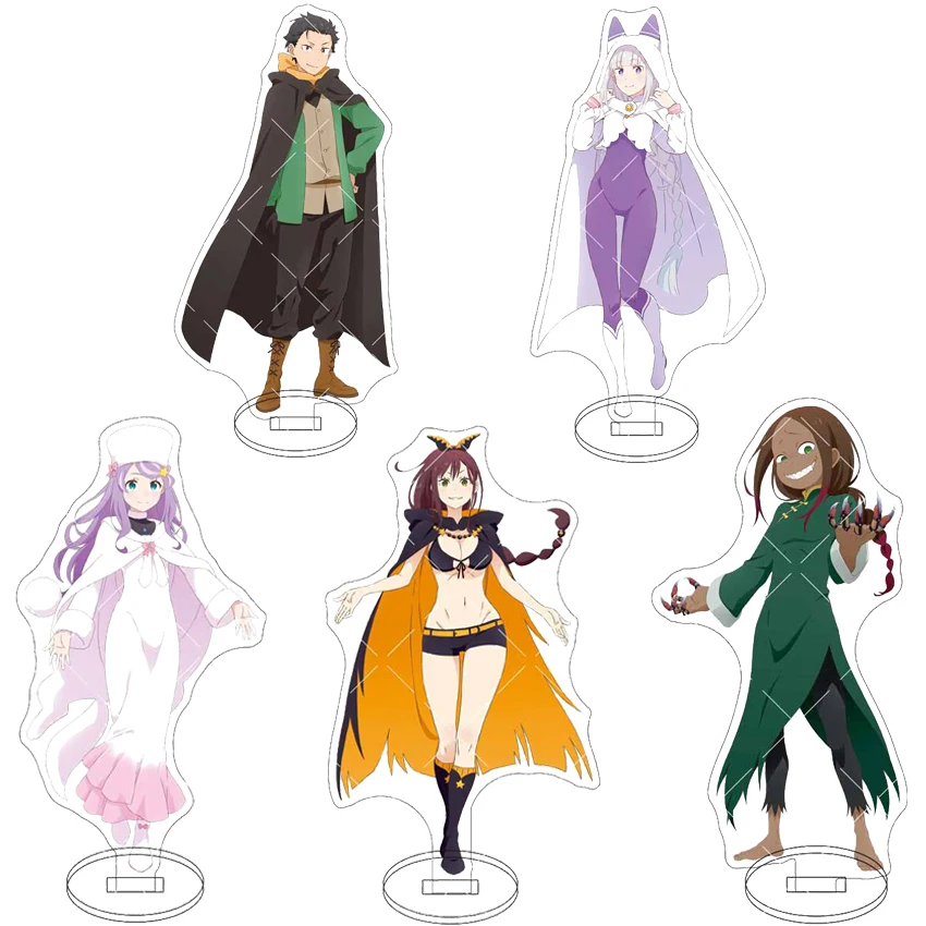 Soporte de figura acrílica de 16 cm, anime Re:ZERO - Starting Life in Another World, Natsuki Subaru, Anastasia Hoshin, adornos y regalos.