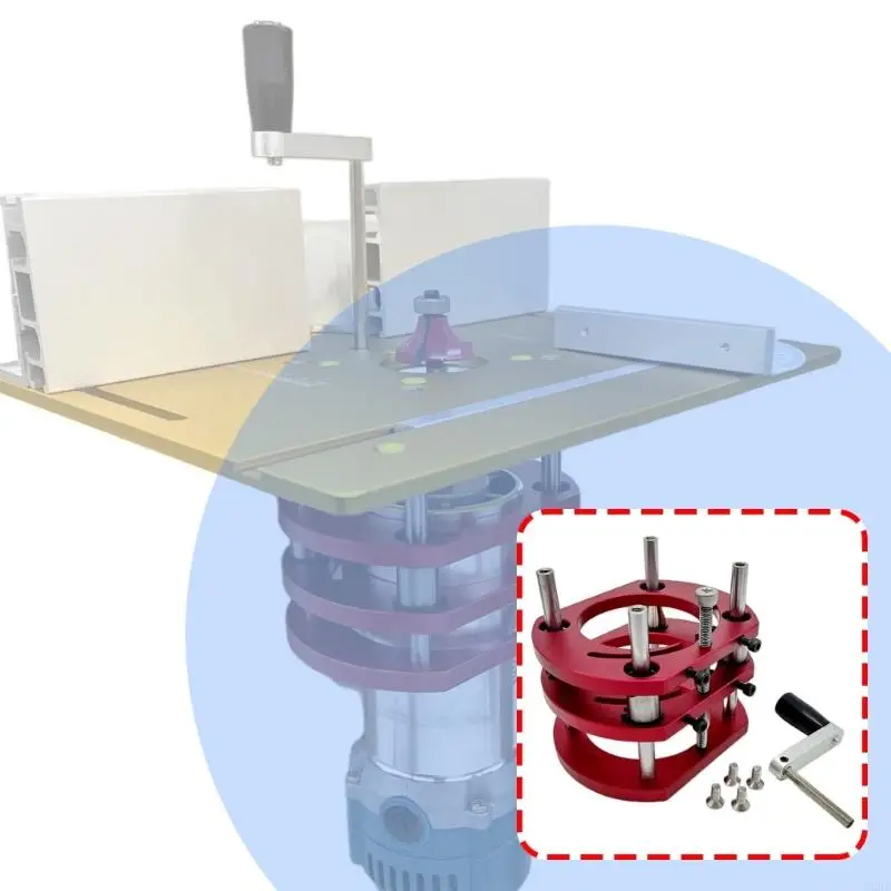 62KD Aluminum Alloy Router Lift Base Router Table Base For 64-65mm Machines Steel Support Precise Woodworking Equipment