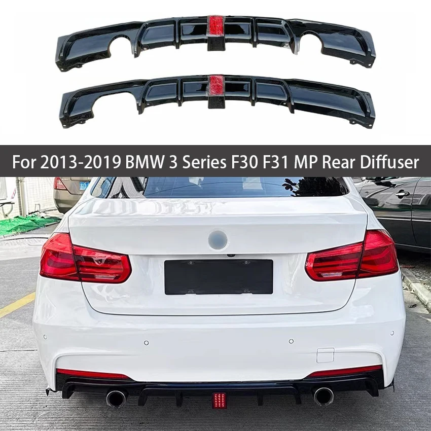 

For 2013-2019 BMW 3 Series F30 F31 MP Style LED Regular Edition Car Parts Rear Bumper Diffuser Lip Spoiler Divider Chin Body Kit