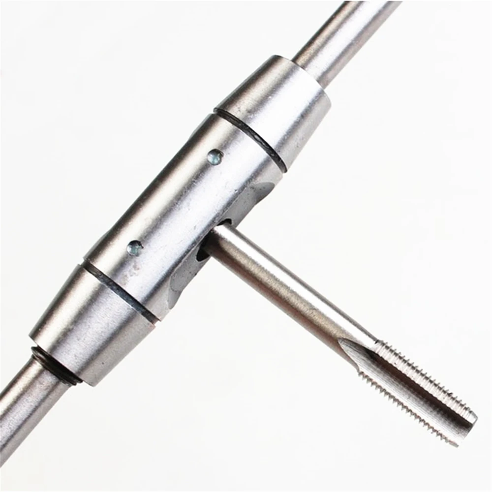 Adjustable Tap Wrench for Thread Tap Handle Steel Hand Taps Holder Tapping Reamer Tools Die Ratchet Wrench Ratchet T Tap Wrench