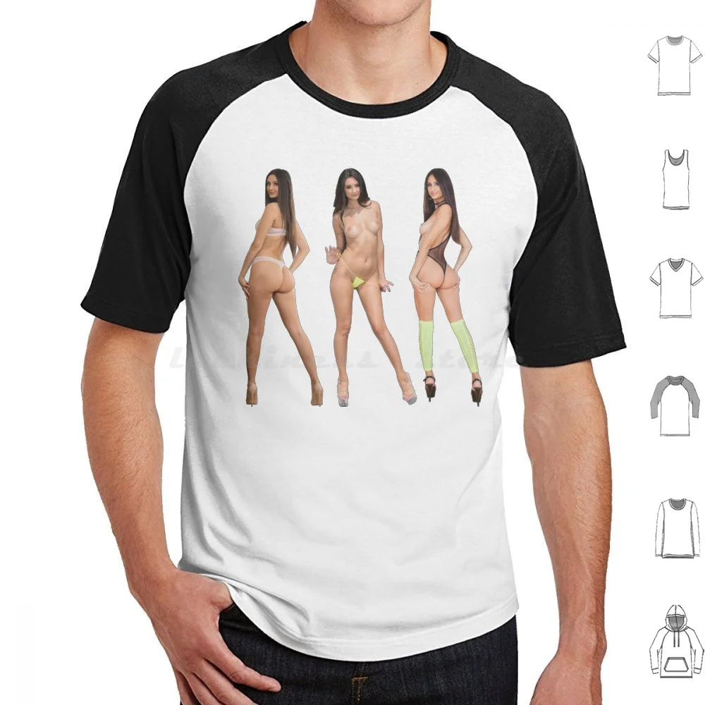 Eliza Ibarra Sticker Pack T Shirt Men Women Kids 6xl Eliza Ibarra Petite Brunette Babe High Heels Long Legs Natural Tits Tiny