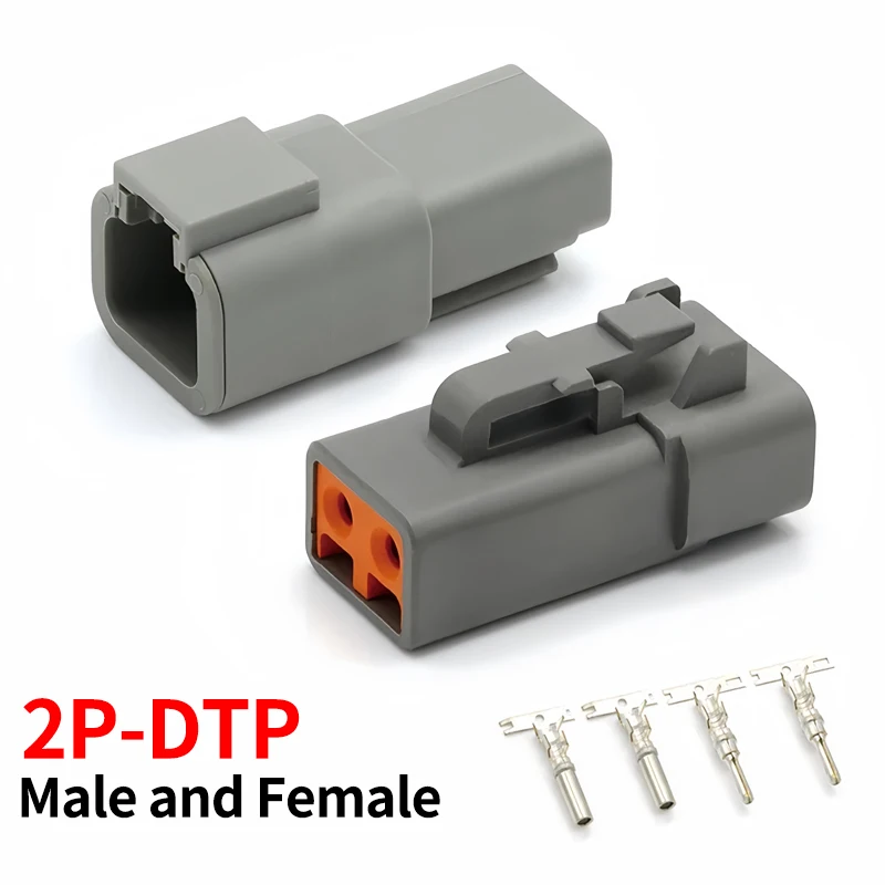 2 Pin DTP04-2P DTP06-2S Deutsch DTP Connector - Gray Male Female Waterproof Electrical Auto Plug for Marine, Bus & Industrial T&I Online Store