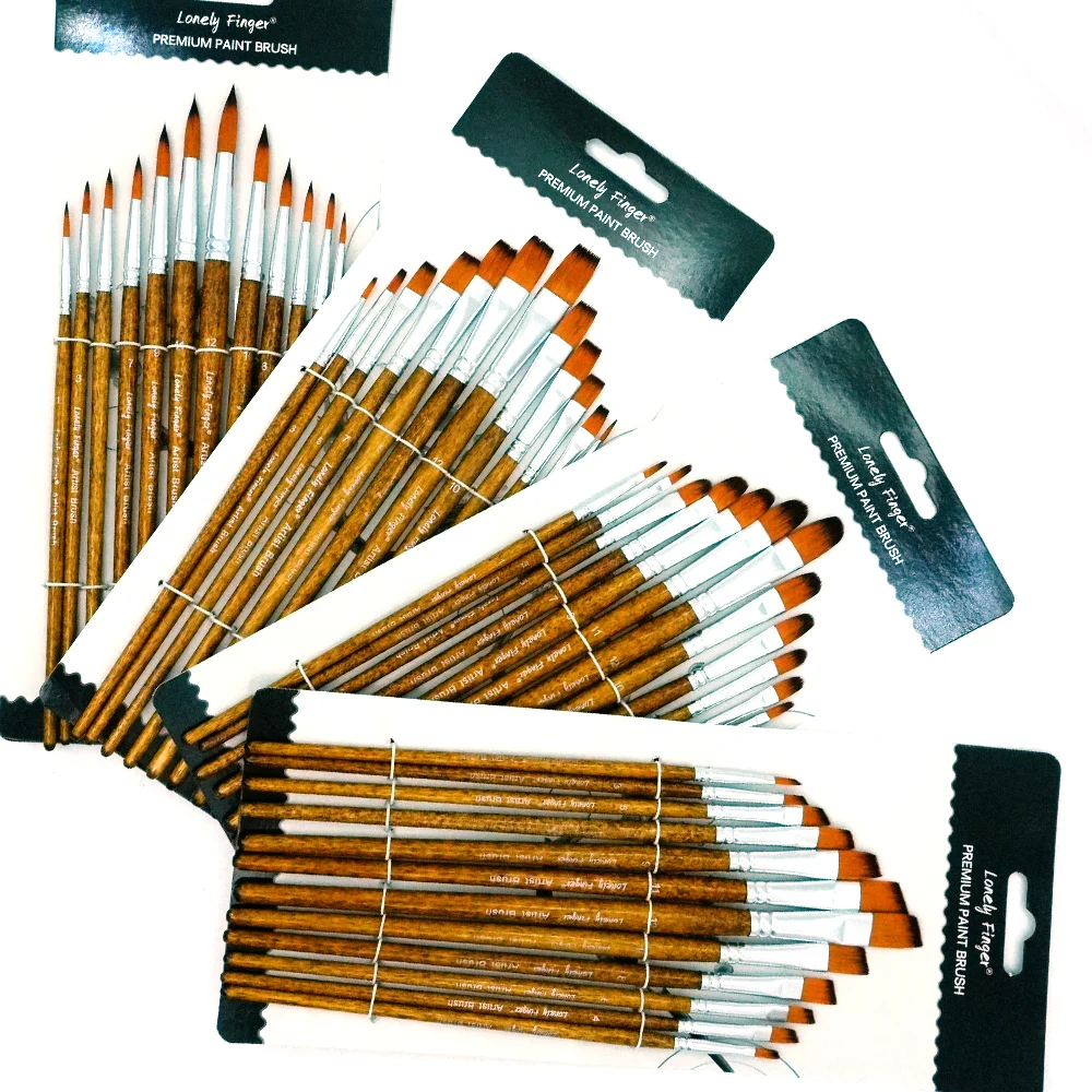 Face Art Paint Brushes Set, Nylon Professional Paint Brushes for Watercolor, Oil Painting, Acrylic, Face Body Nail Art, C