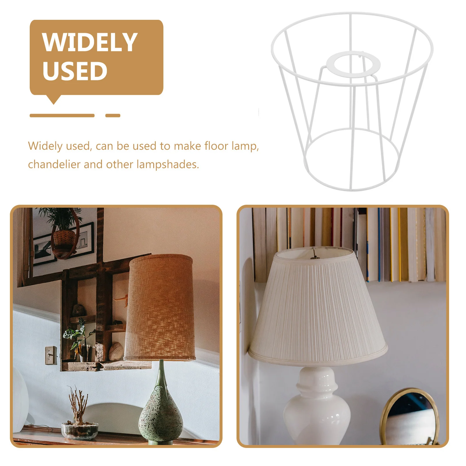 

Iron Wire Lamp Shade Frame Diy Lampshade Ring Fitter For Chandelier Desk Lamp Cage Guard Light Cover Holder Vintage